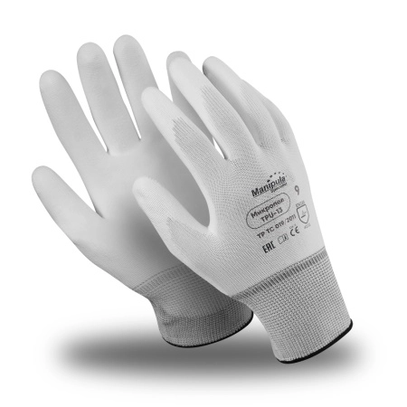 фото перчатки manipula specialist® микропол (нейлон+полиуретан), tpu-13/mg-162